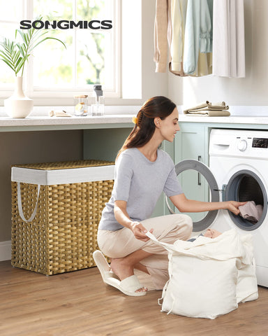 Songmics two removable liners simplify switching laundry bags between loads