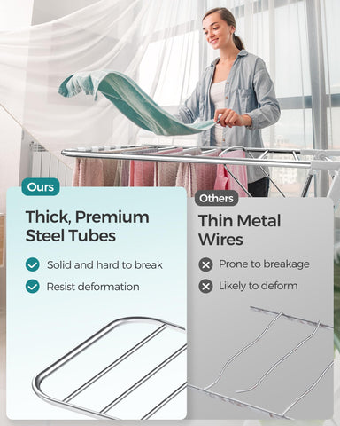 Space-saving design of Songmics ULLR053W01V1 fits tight laundry corners