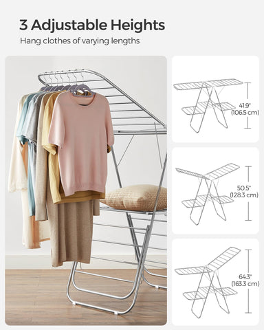 Rust-resistant steel construction on Songmics ULLR053W01V1 withstands damp laundry conditions