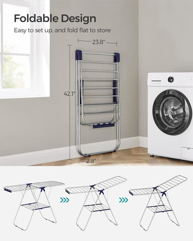 27 clips keep lightweight items secure without dropping during drying.