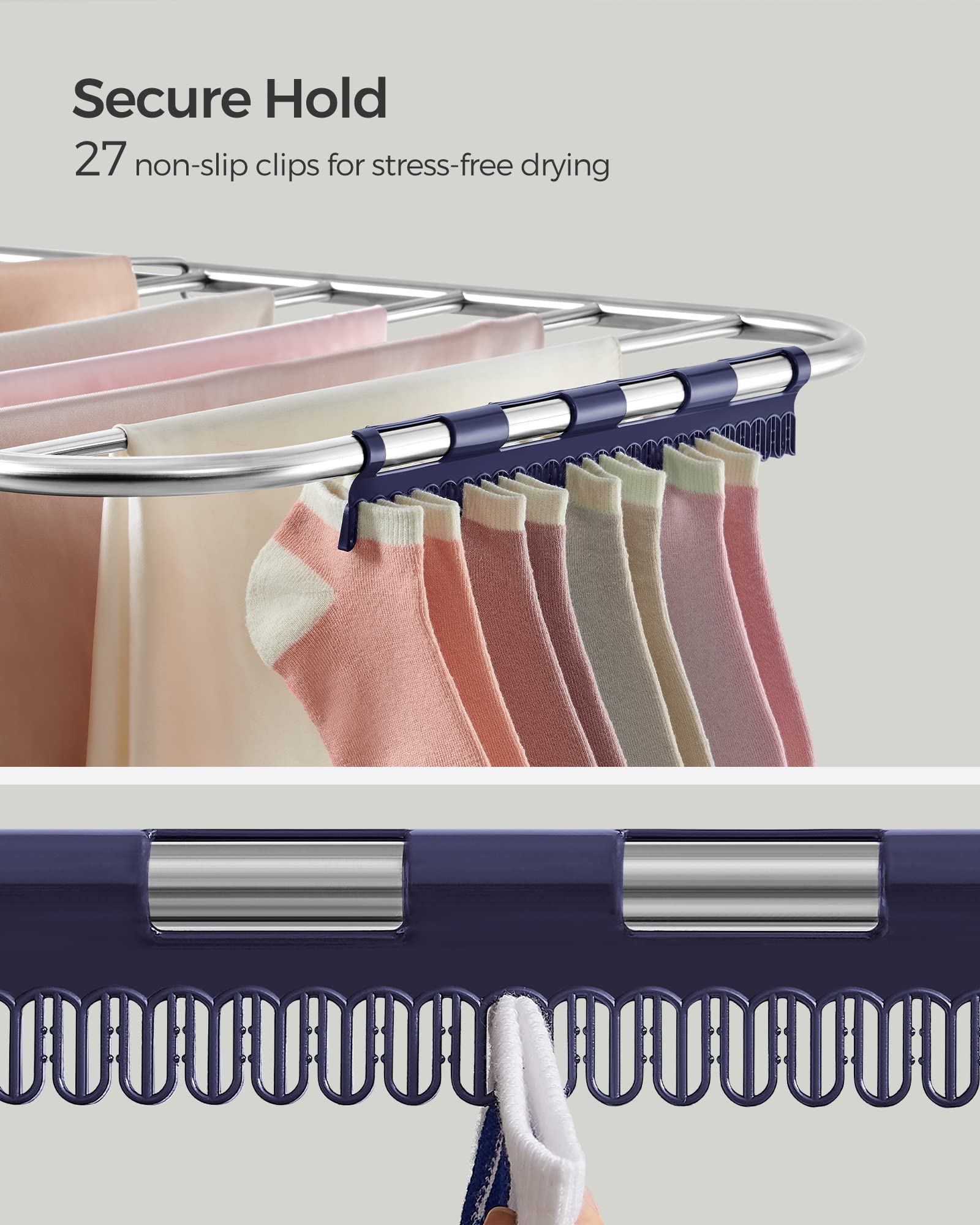 Folded profile measures 2.8 inches deep by 23.8 inches wide for compact storage.