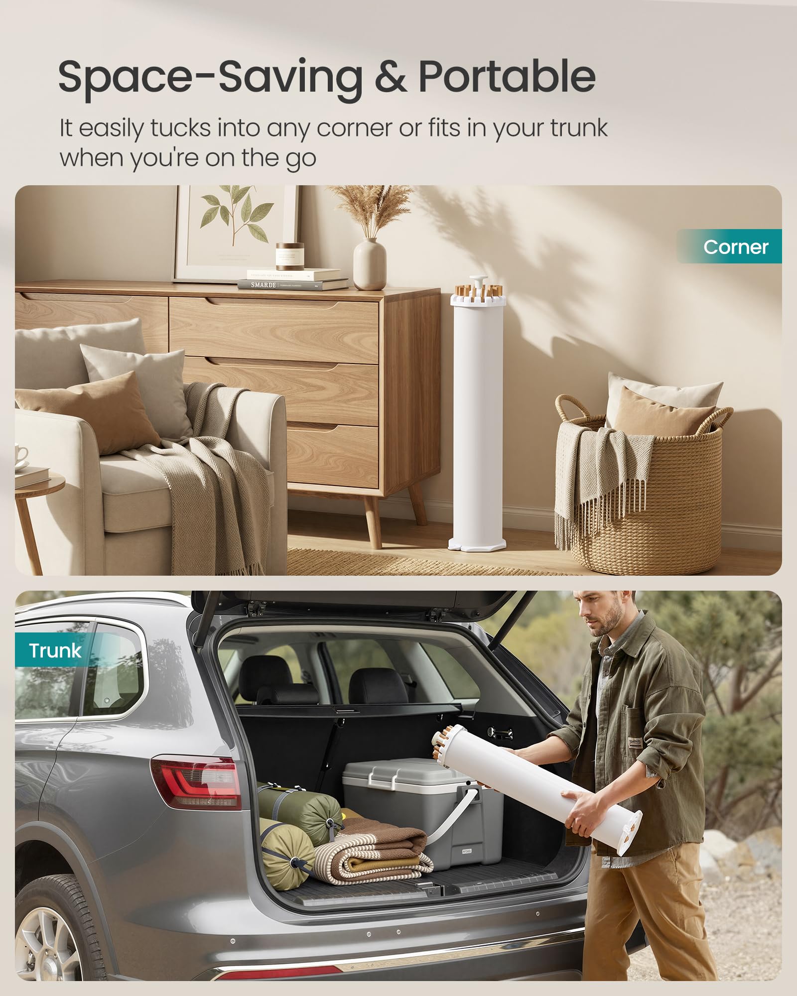 SONGMICS ULLR530YW01 portable design suits balconies or laundry rooms