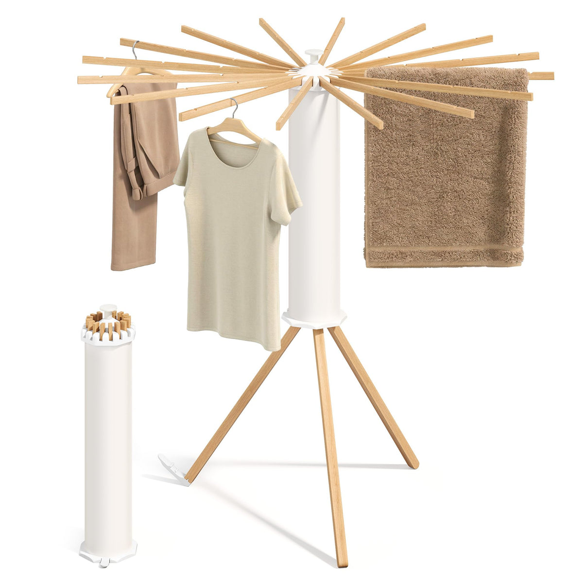 SONGMICS ULLR530YW01 rotatable arms provide flexible drying space for bulky items