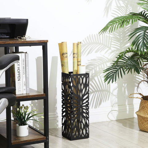 SongMICS umbrella stand black finish adds sleek style to doorway