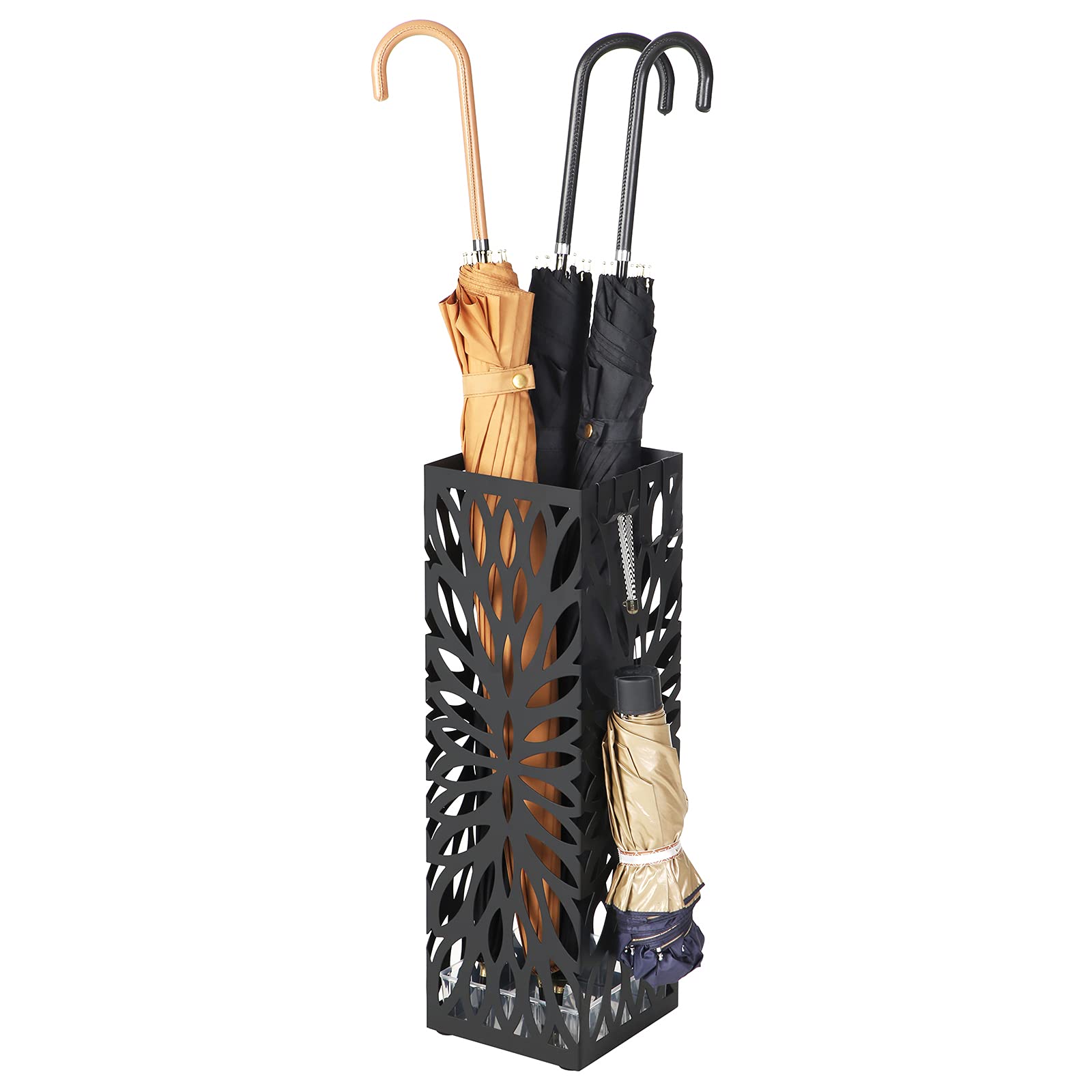 SongMICS umbrella stand with steel square design for stable entryway organization