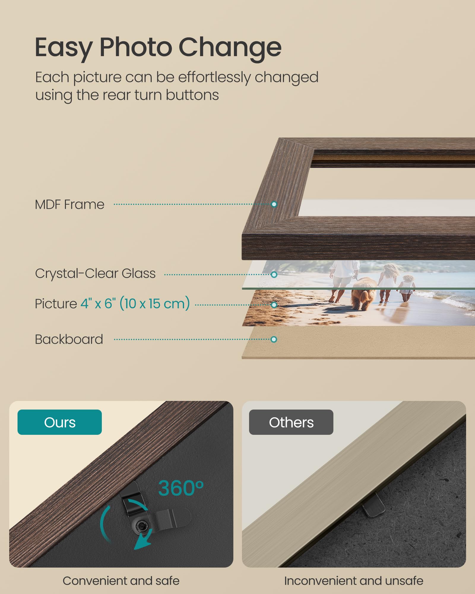 Songmics URPF022M01 twelve-frame wall collage ready to display memories.