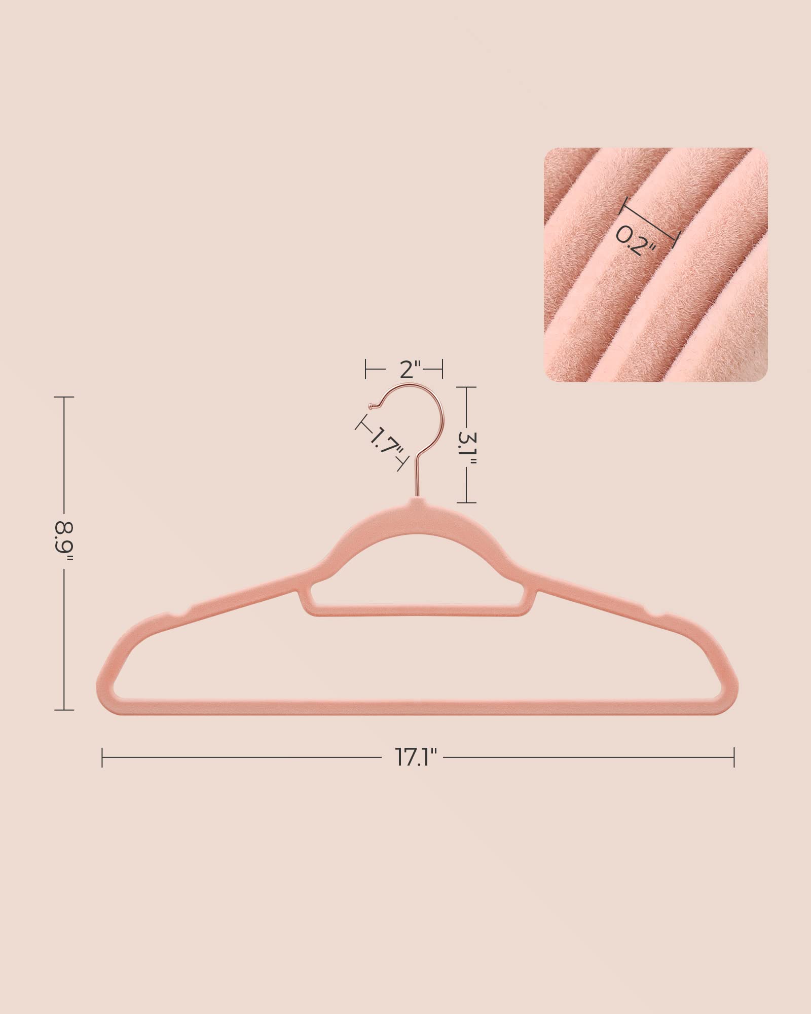 Songmics coral pink velvet hanger adds color to wardrobes.