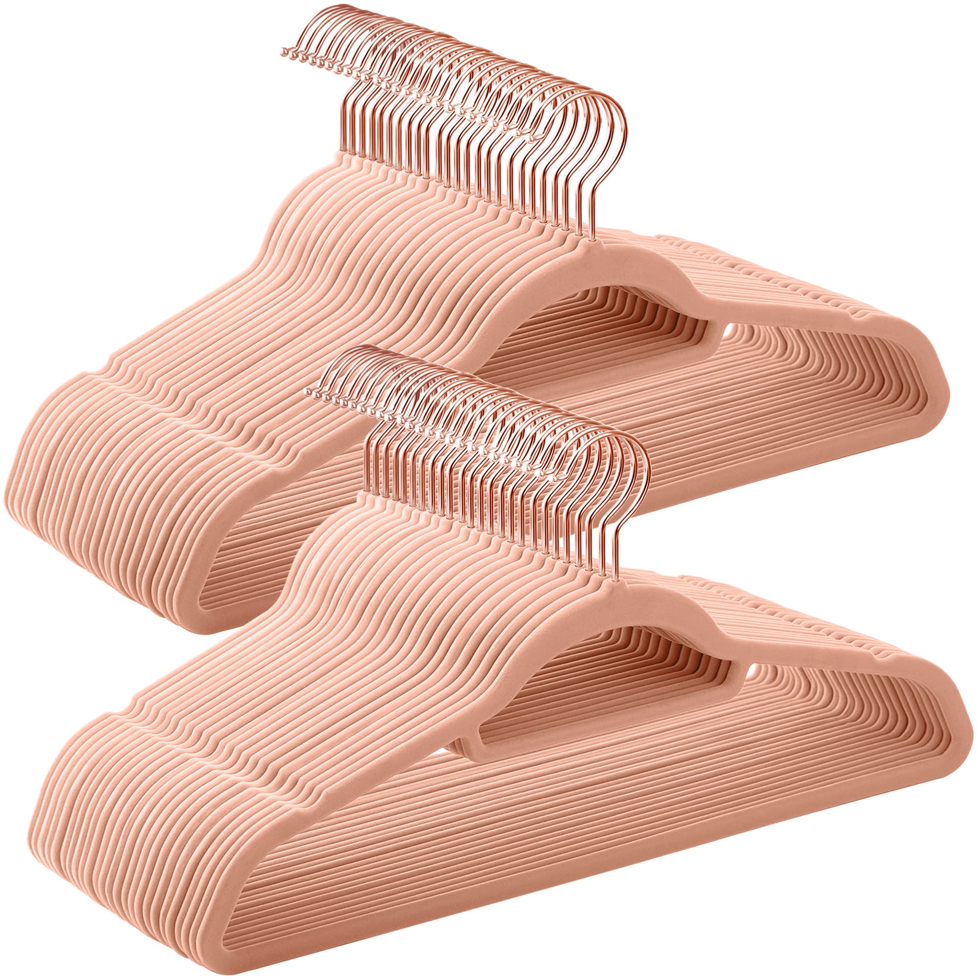 Songmics velvet hanger with non-slip surface keeps clothes secure.
