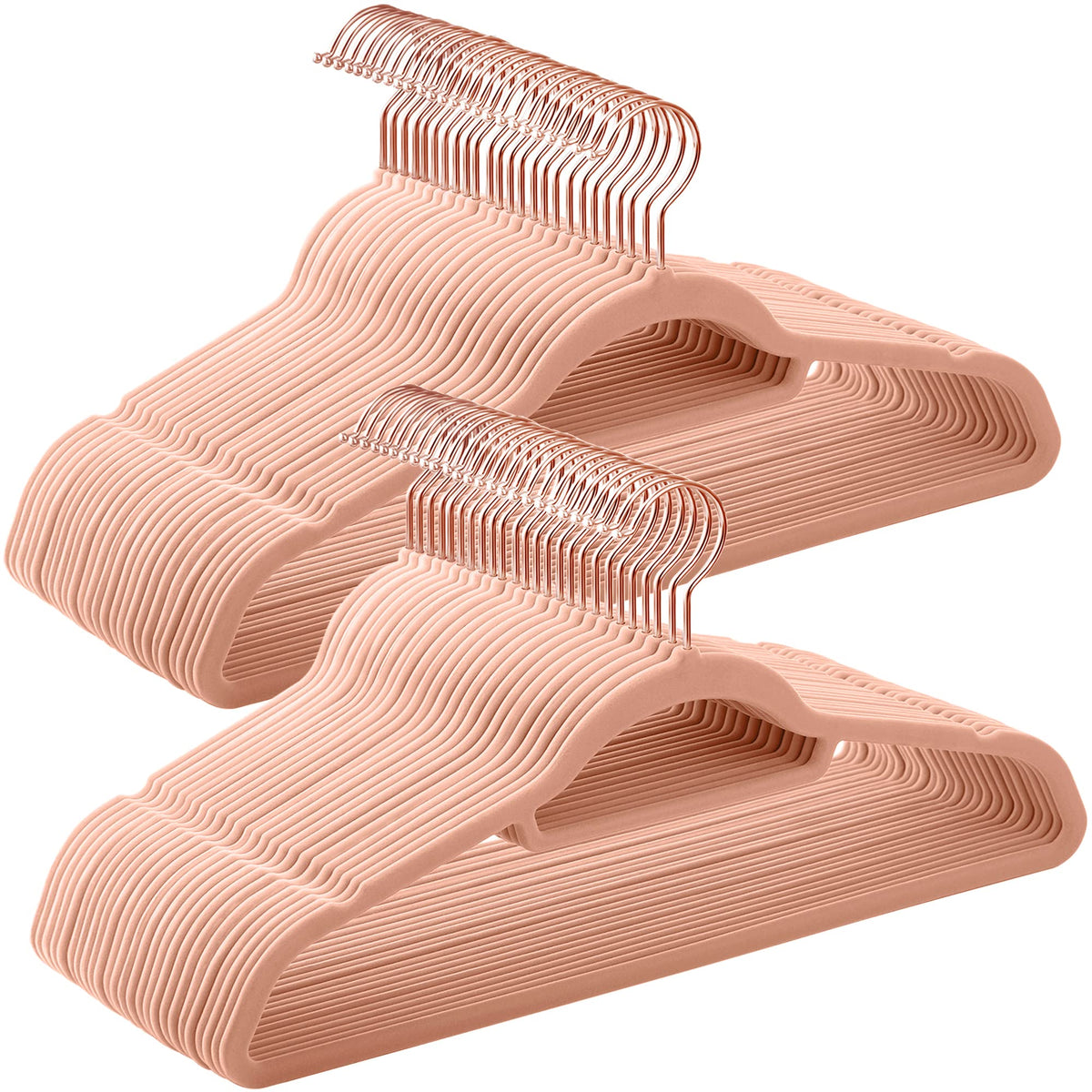 Songmics velvet hanger with non-slip surface keeps clothes secure.