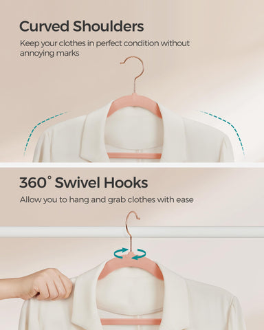 SongMics velvet hanger helps organize the closet efficiently