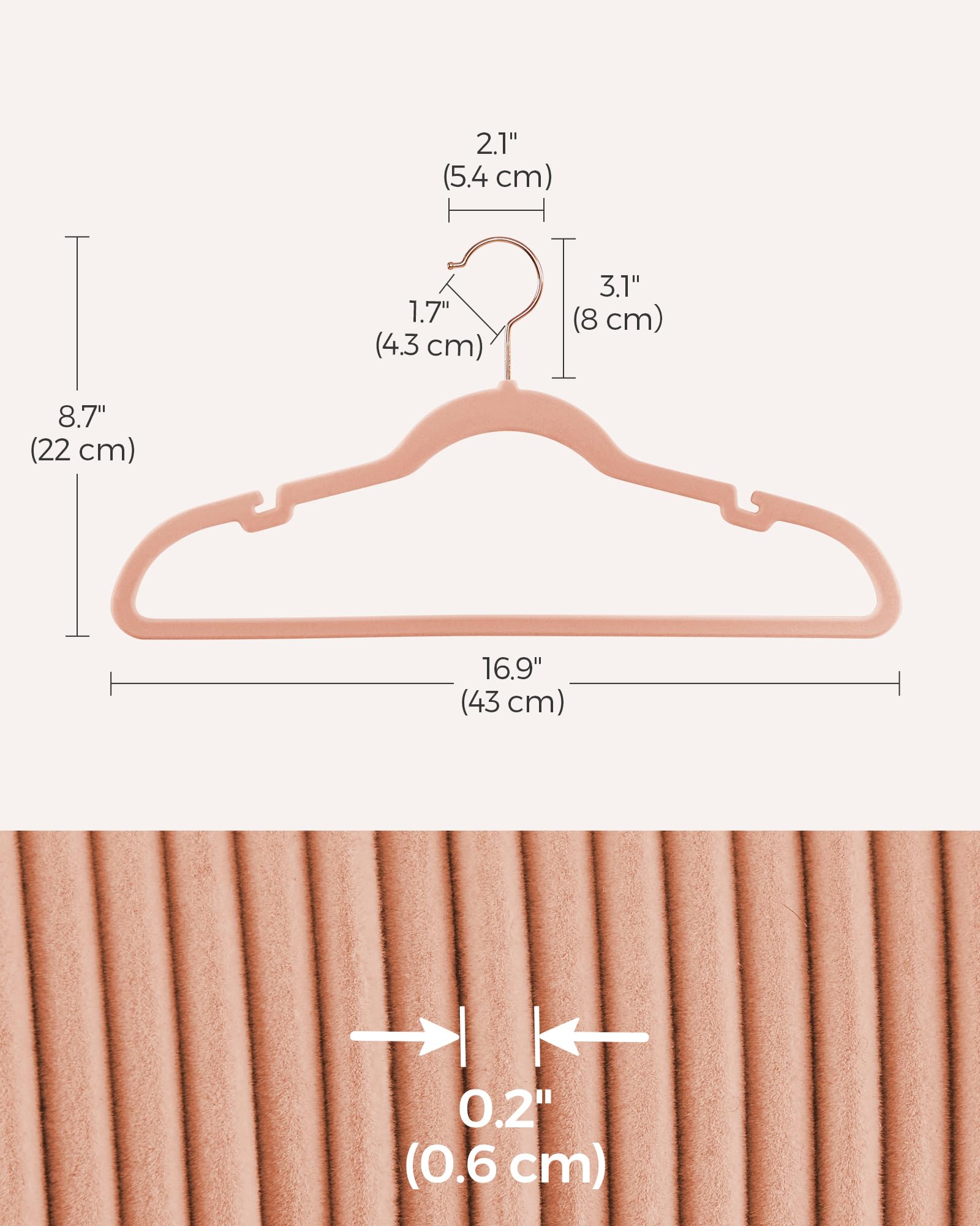 SongMics velvet hanger with pants bar to keep trousers flat