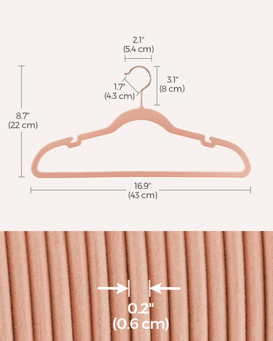 SongMics velvet hanger with pants bar to keep trousers flat