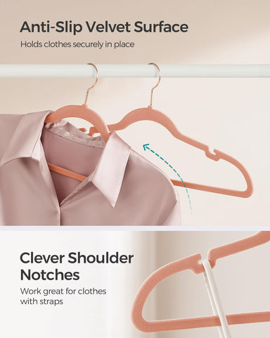 SongMics velvet hanger ultra-thin profile saves closet space