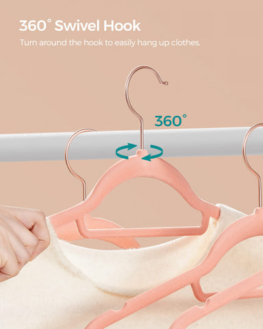 Songmics 50-pack velvet hangers for organized closets.