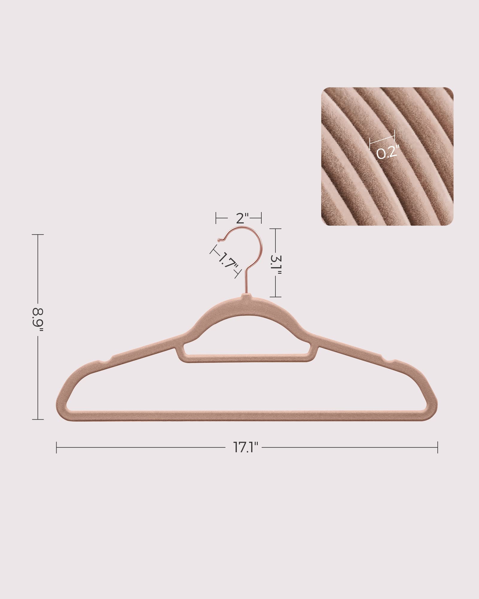 Songmics caramel brown finish adds warm elegance to any wardrobe.