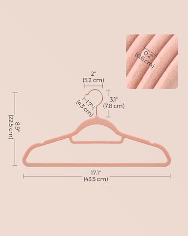 Songmics velvet hangers support coats up to 11 lb without sagging.