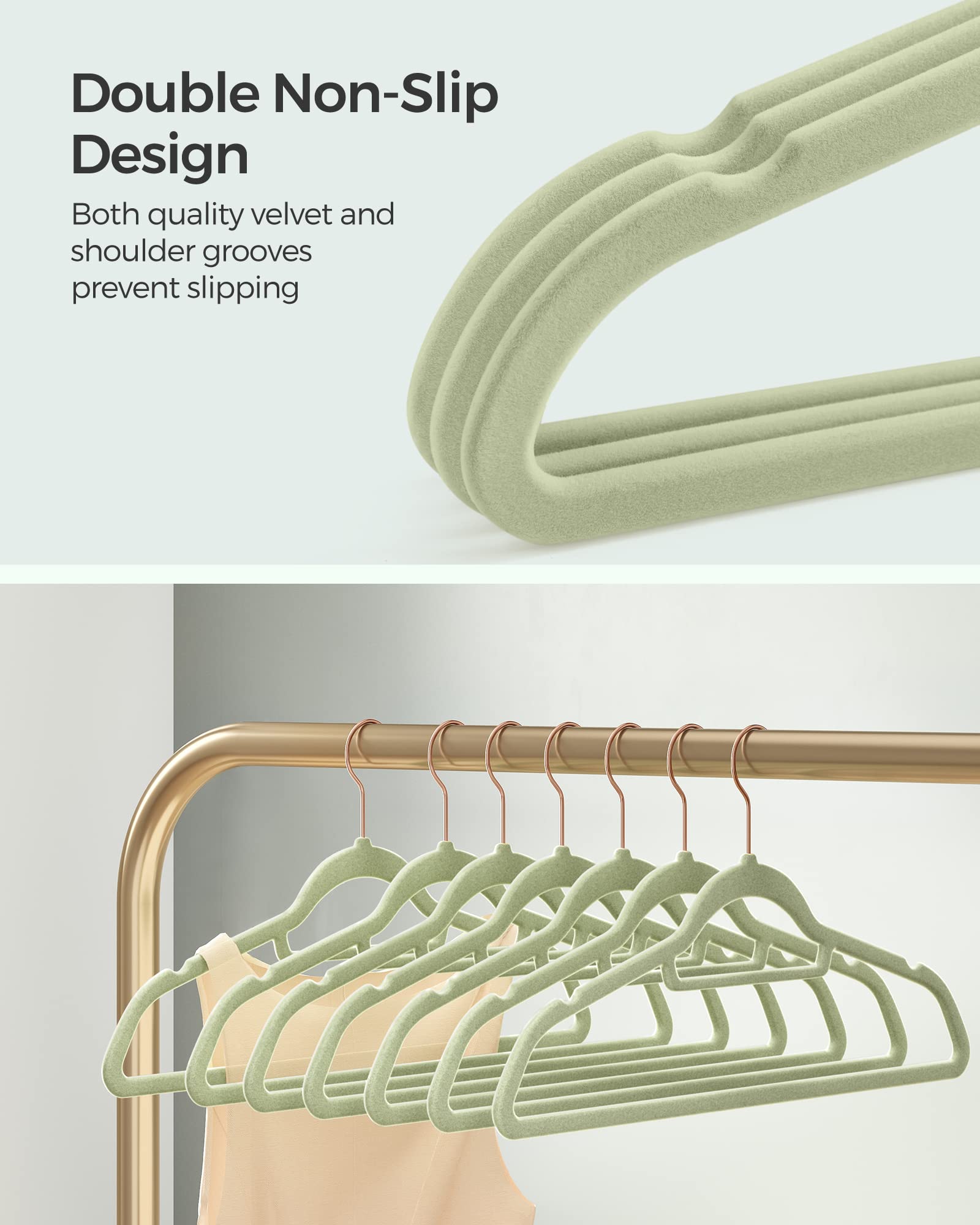 SONGMICS velvet hangers slim profile maximize closet space