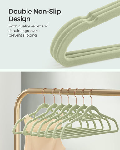 SONGMICS velvet hangers slim profile maximize closet space