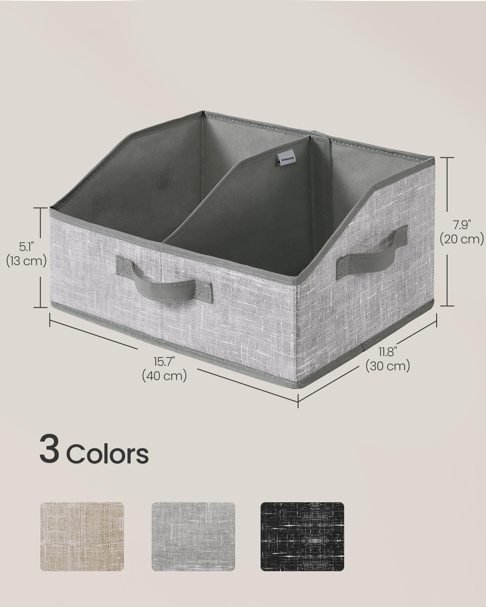 SONGMICS versatile storage for bedroom, living room, or laundry spaces.