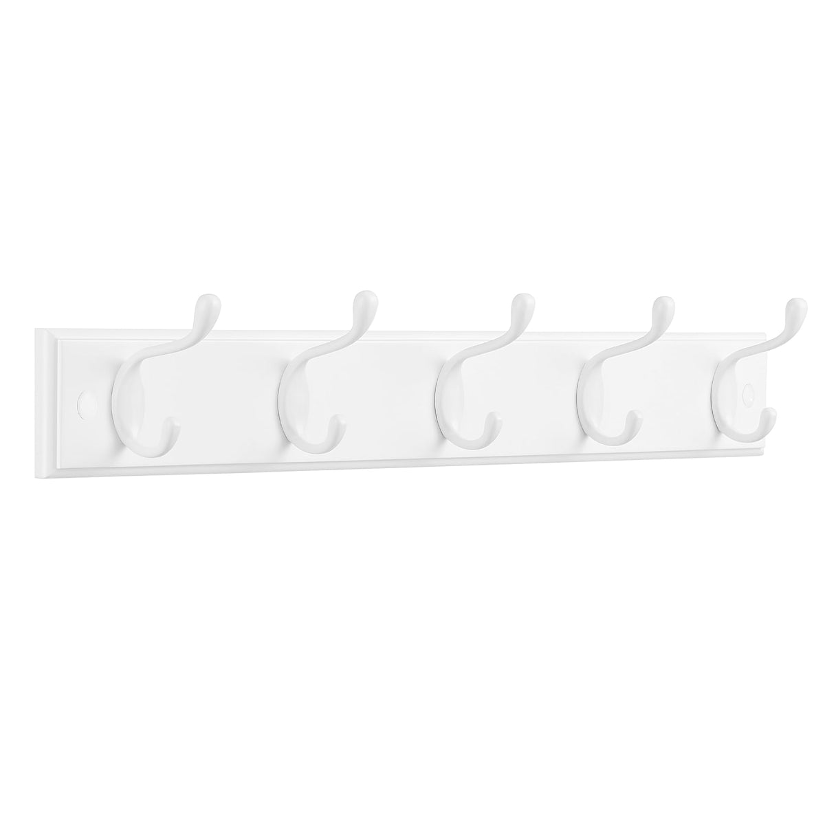 SONGMICS wall-mounted coat rack with five dual hooks for coats and bags.