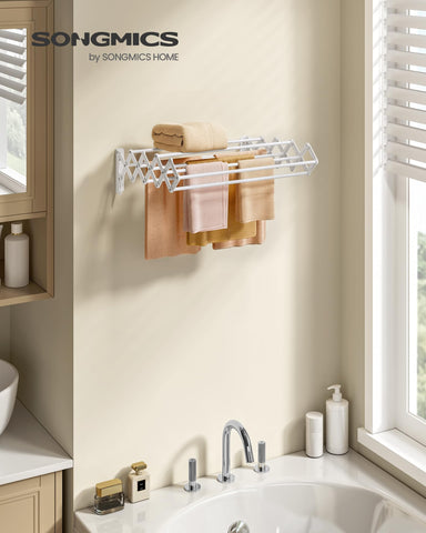 SongMICS wall-mounted drying rack retracted saving space