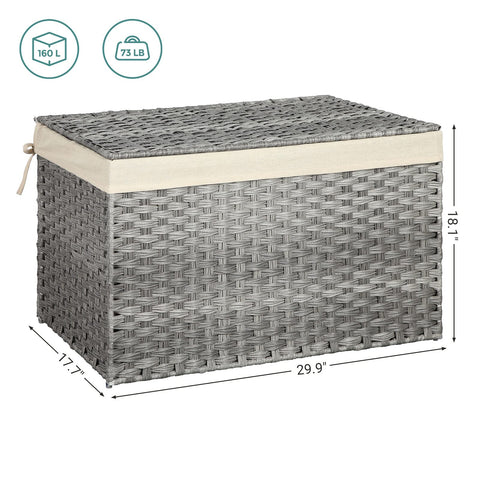 Breathable waterproof PP rattan keeps contents dry in Songmics basket
