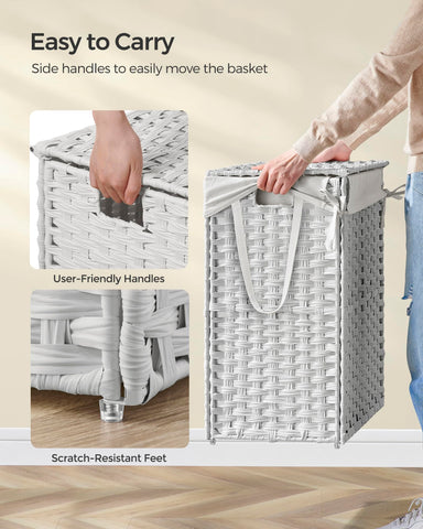 SONGMICS waterproof PP rattan construction keeps clothes dry and ventilated