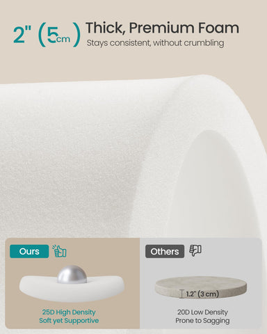 Songmics wooden legs provide sturdy base for daily use.