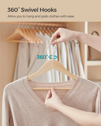 SONGMICS 360° swivel hook offers easy access to clothing