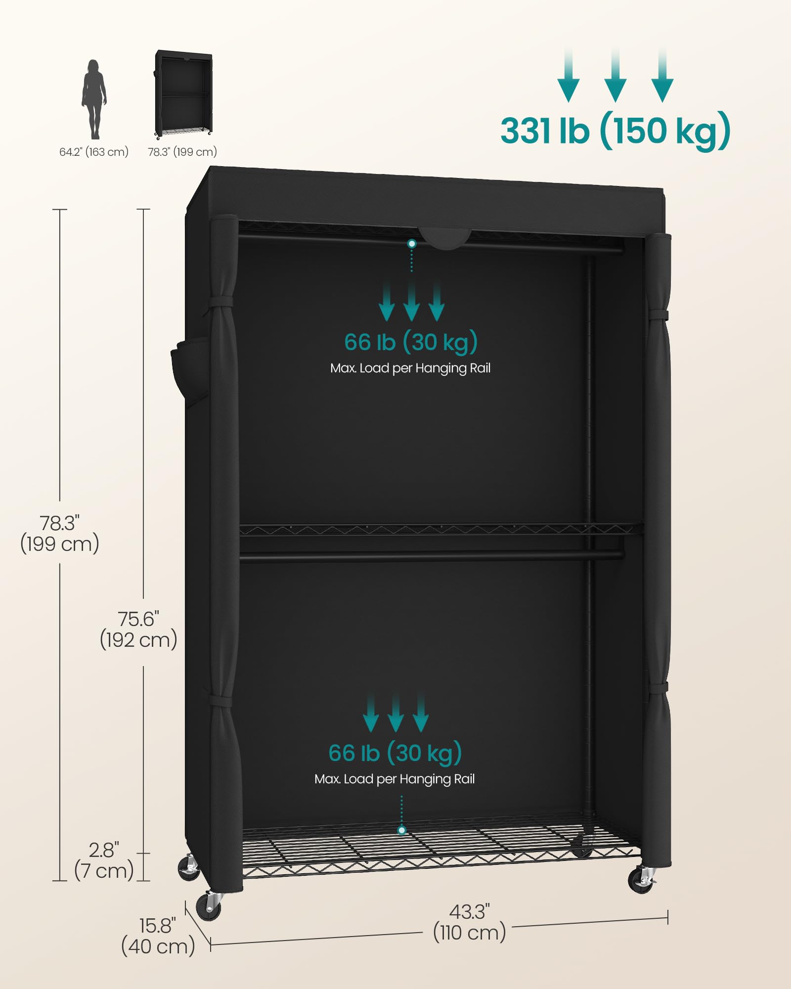 SONGMICS zero-tools assembly with cone sleeve locking design simplifies setup