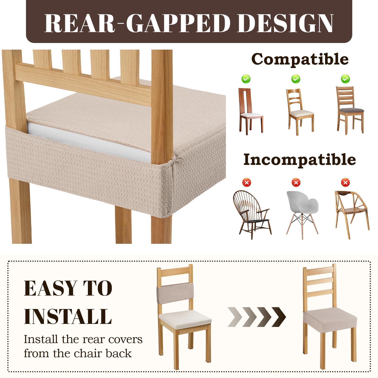 Songrey removable washable chair slipcover suitable for cold-water washing.