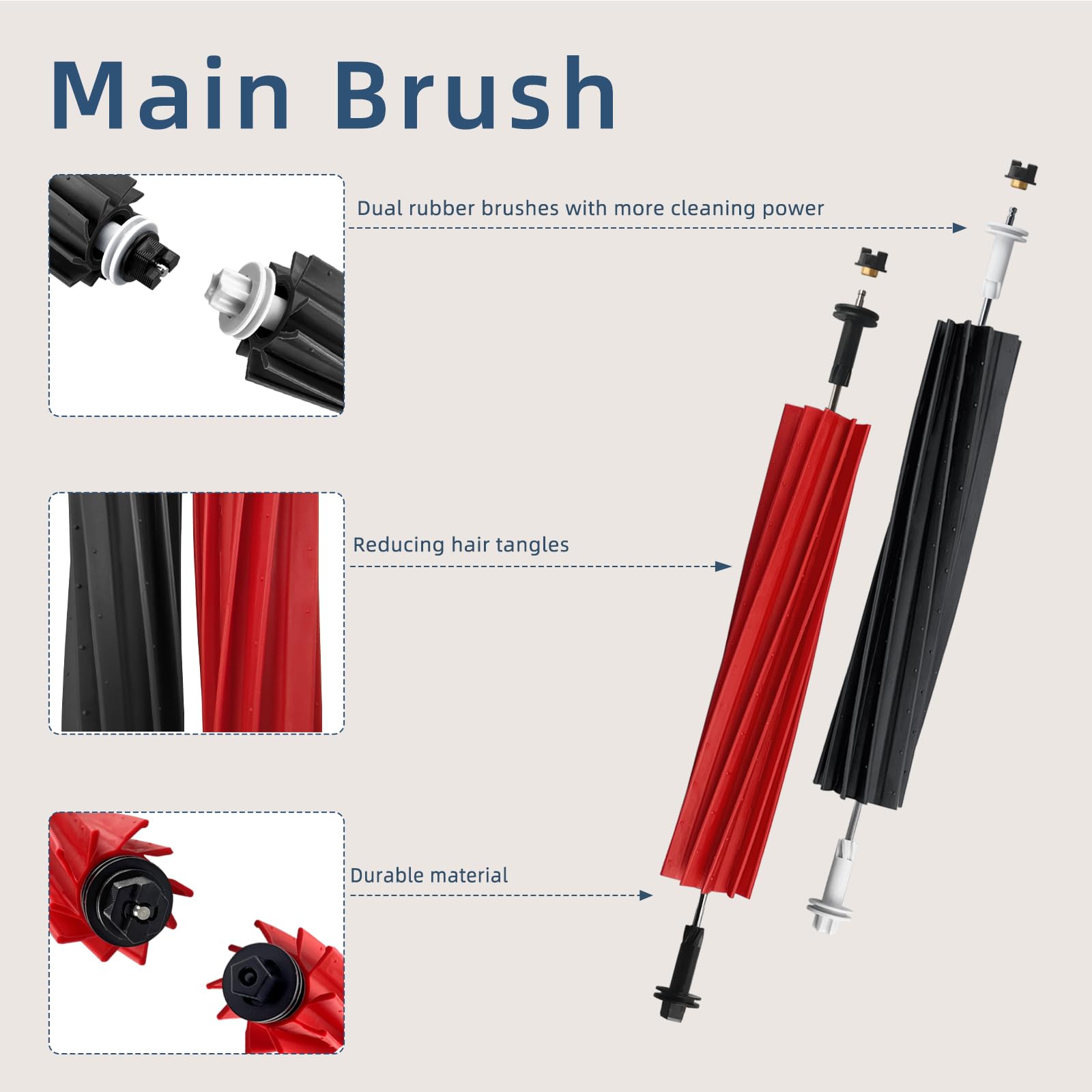 SONGRUI edge brush for Roborock S8 Plus enables precise edge cleaning.