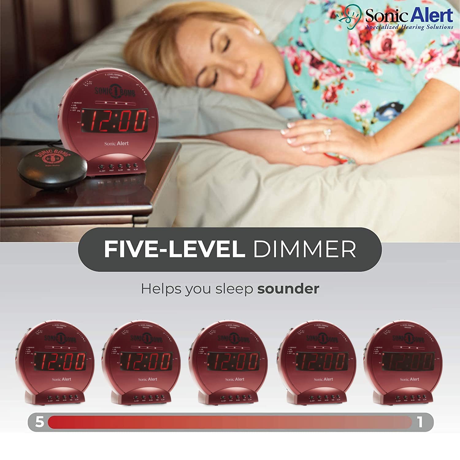 Bed shaker close-up highlighting strong vibration for early awakenings.