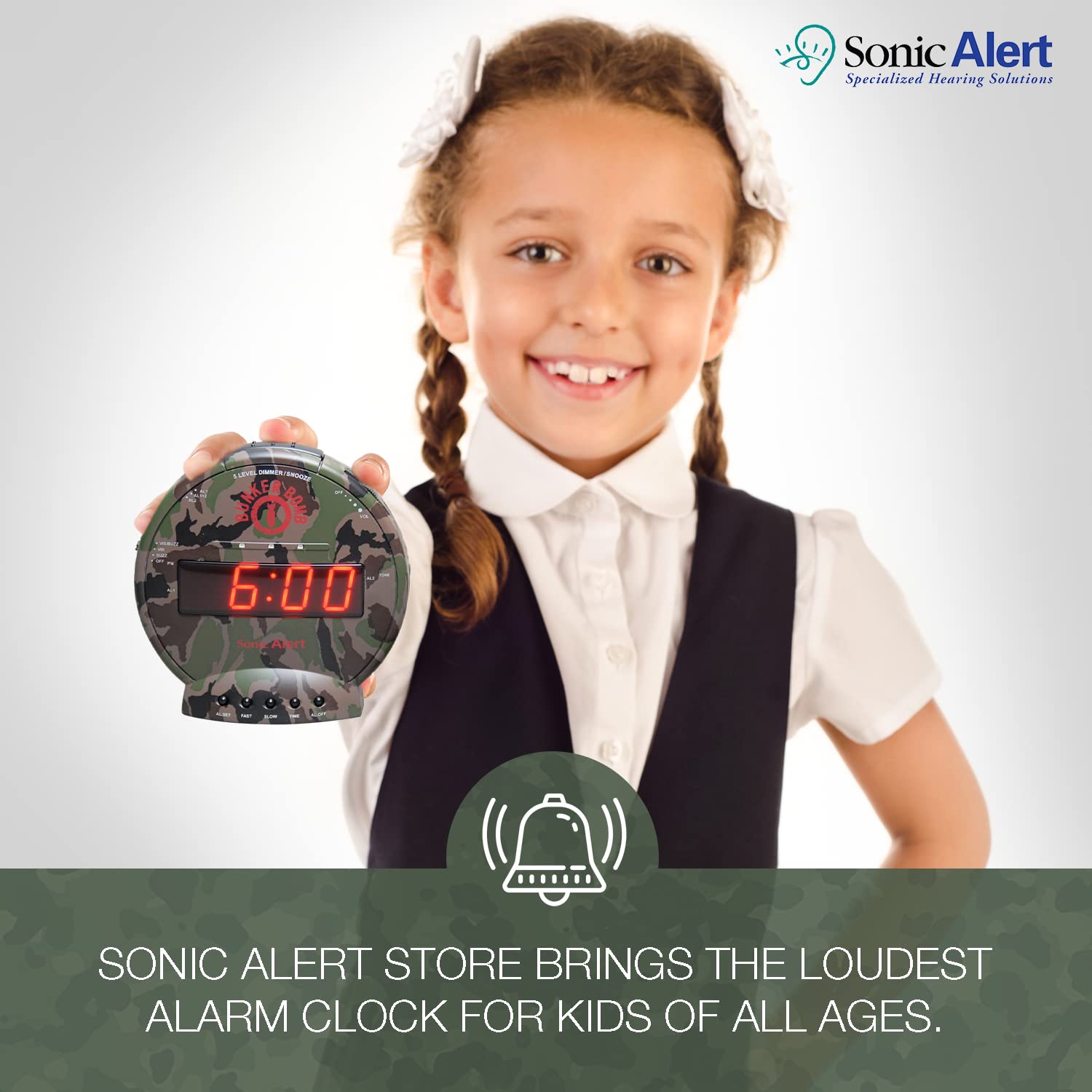 Sonic Alert wake features help students start mornings on time.
