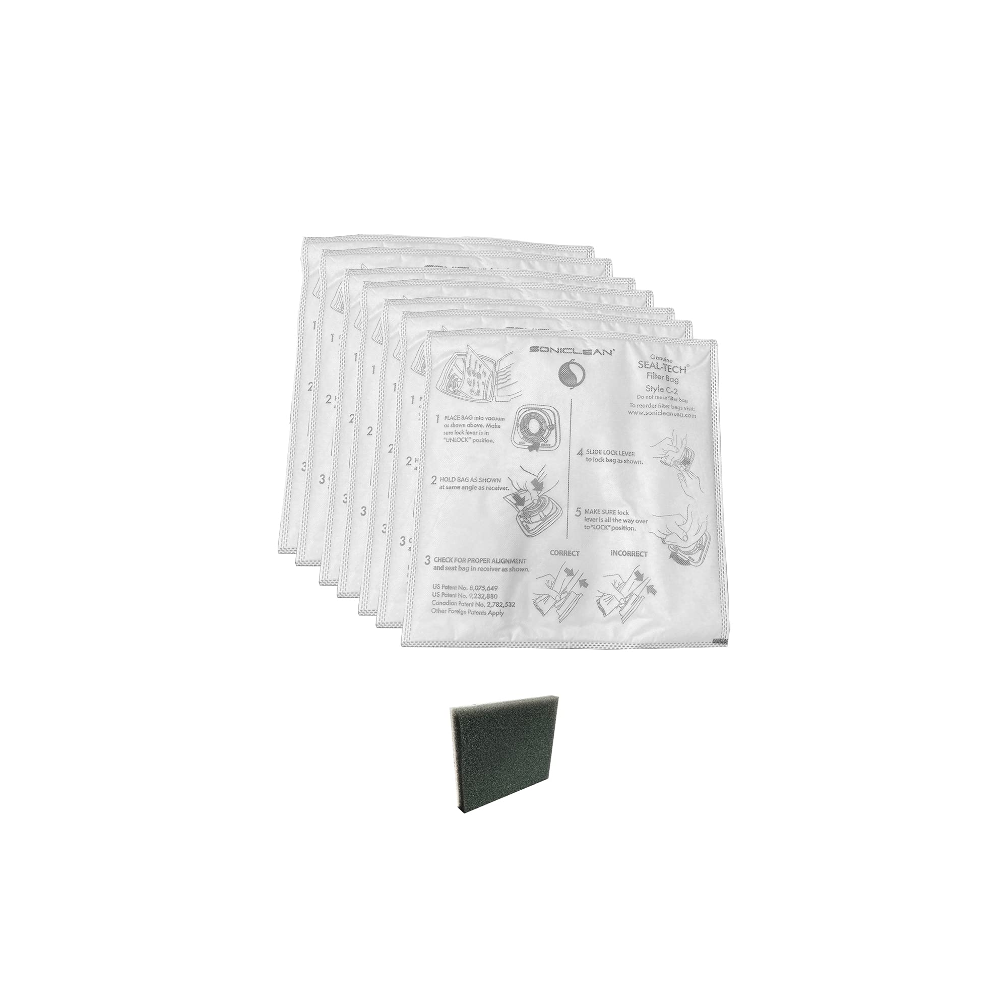 Soniclean C2 motor protection filter preserves airflow and prolongs canister performance.