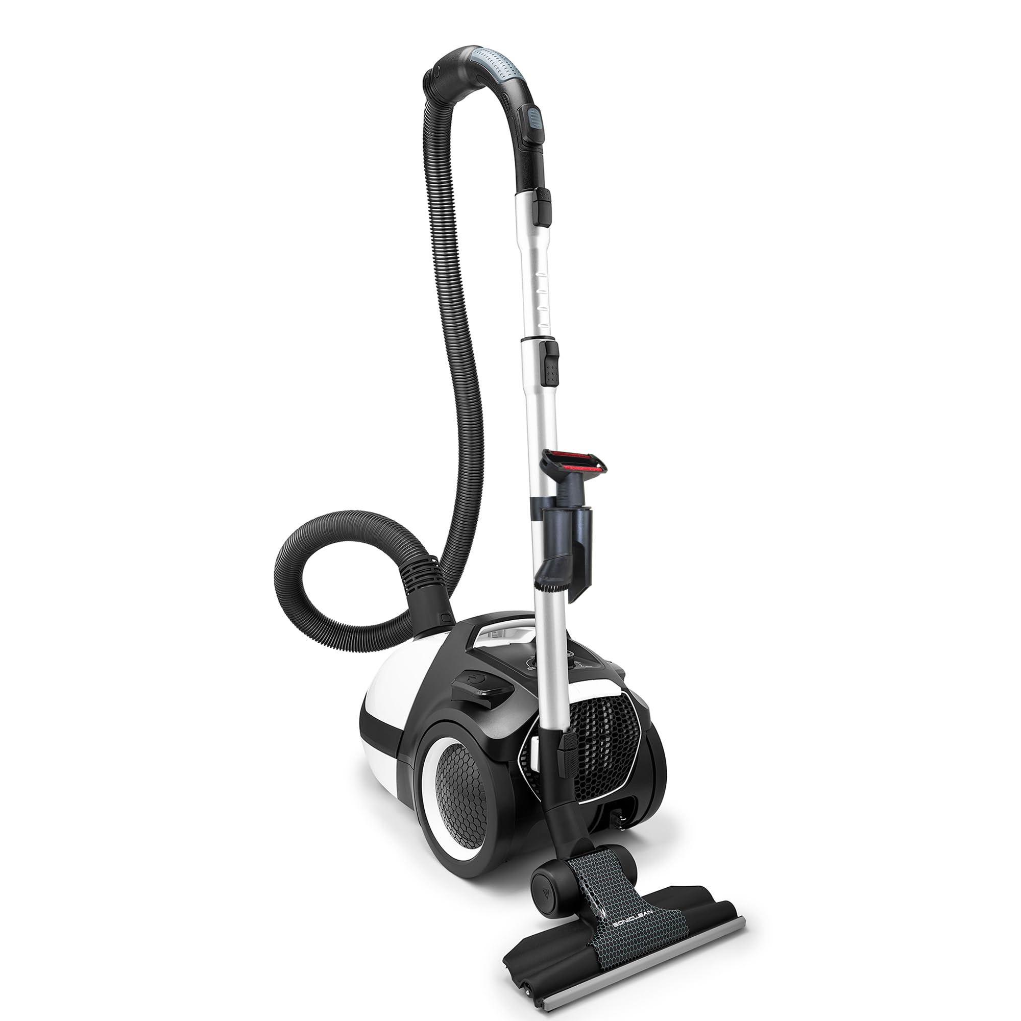 Soniclean WhisperJet C2 front wheels provide smooth maneuverability.