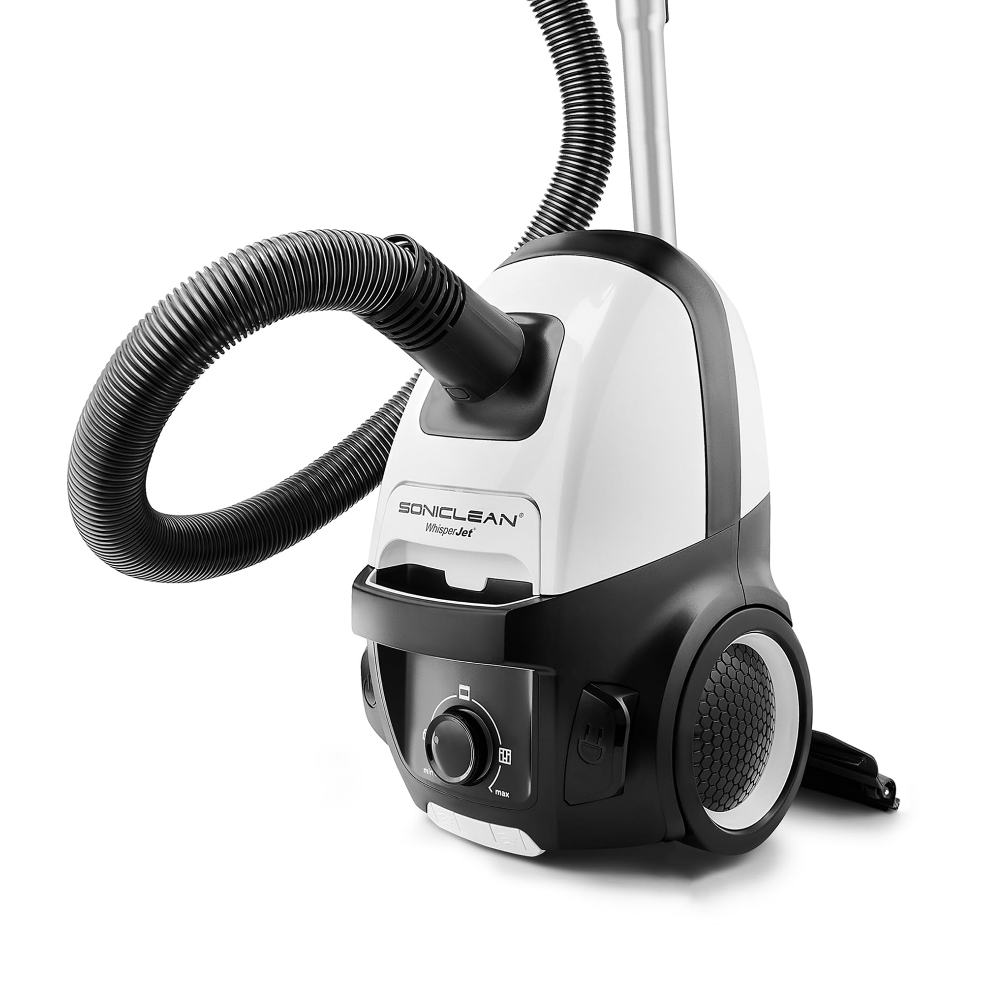 Soniclean WhisperJet C2 on low-pile carpet for deep, gentle suction.