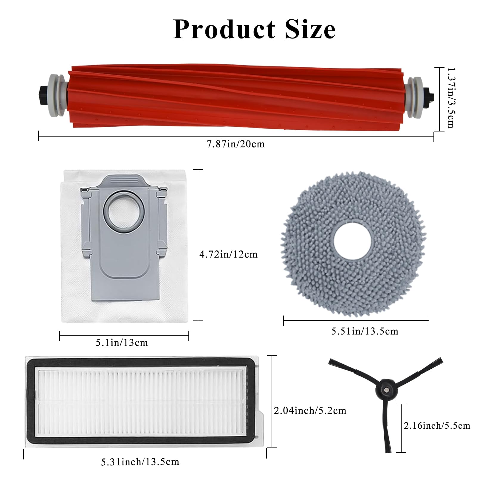 Soniicmomo Roborock Qrevo 22-pack replacement parts kit for upkeep