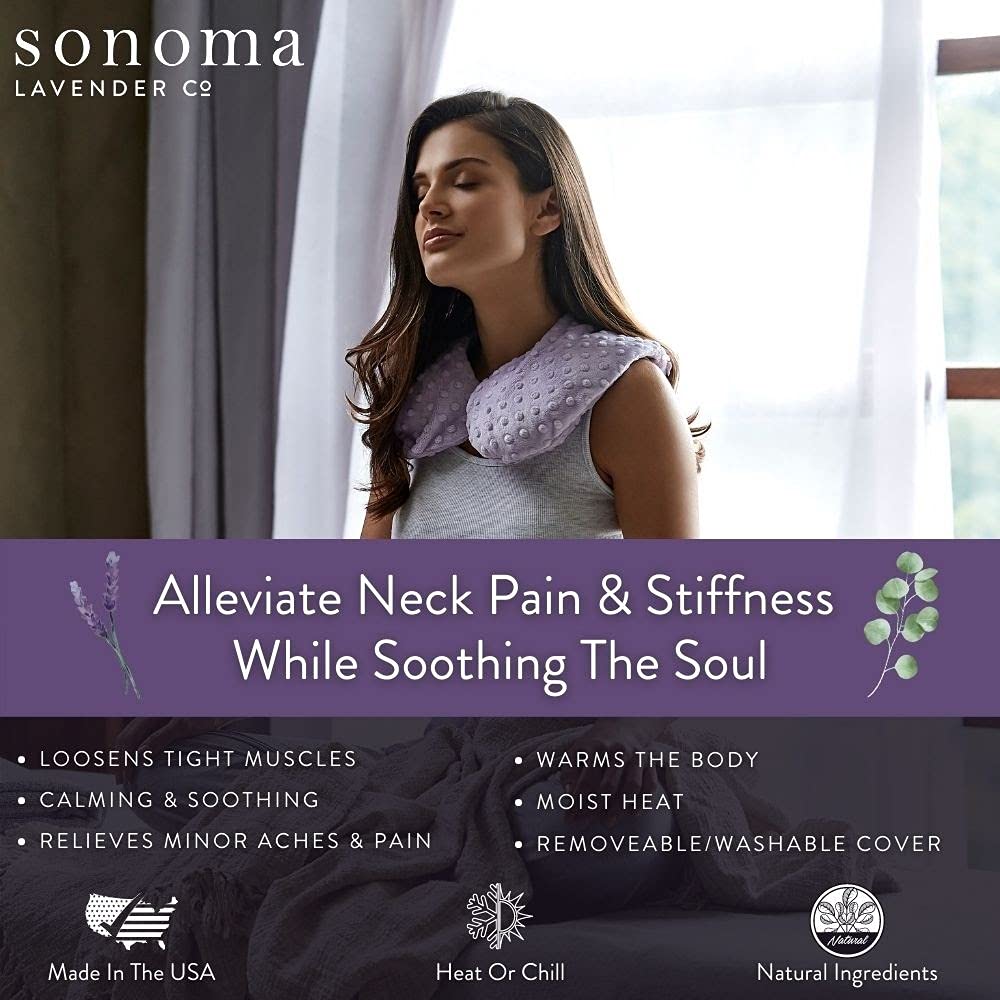Sonoma Lavender neck pillow cold therapy image highlights refreshing relief for tense muscles