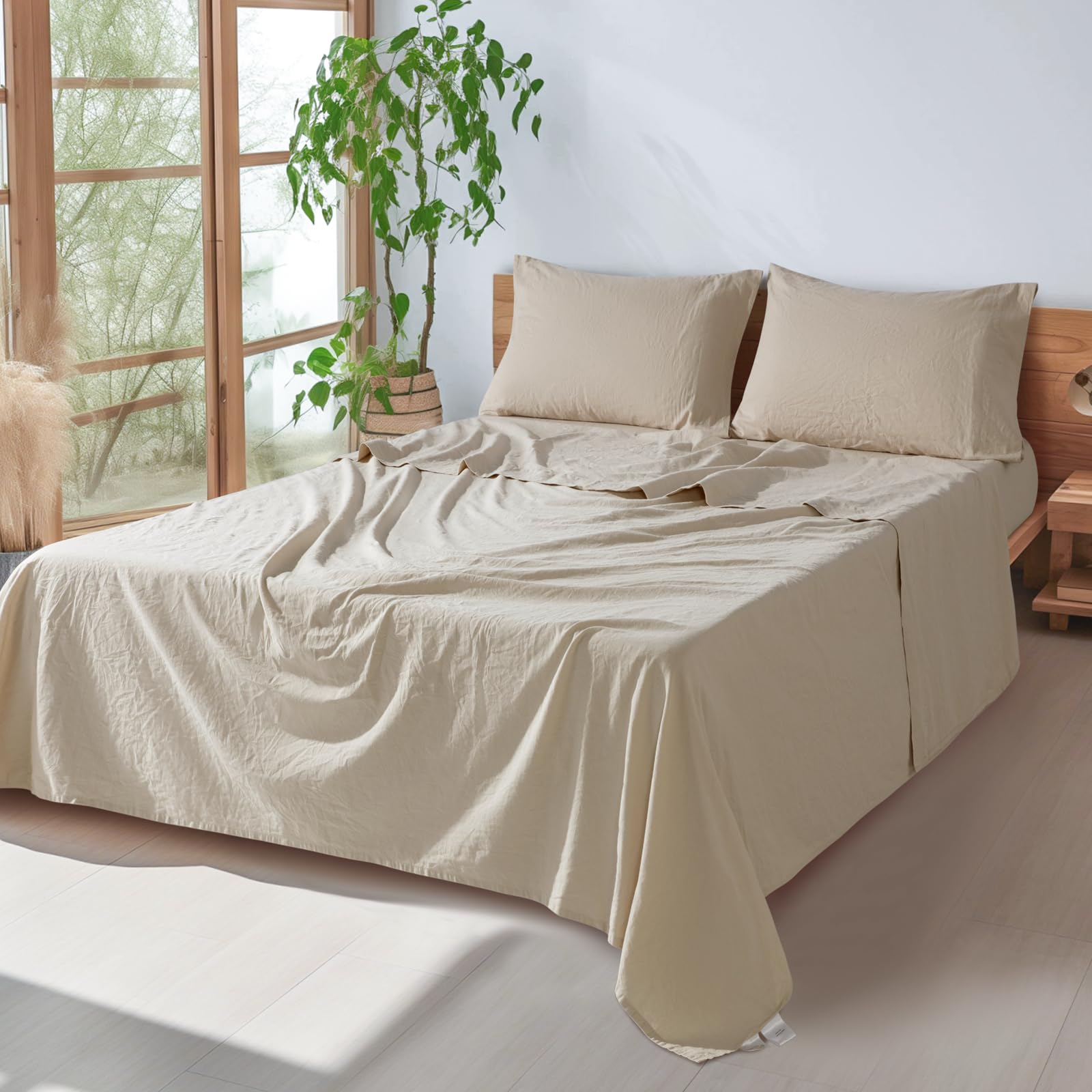 sonoro kate natural french linen respects sensitive skin with azo-free processing.