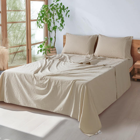 sonoro kate natural french linen respects sensitive skin with azo-free processing.