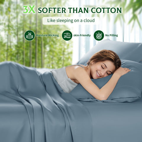 SONORO KATE four-piece set includes flat sheet, fitted sheet, and pillowcases