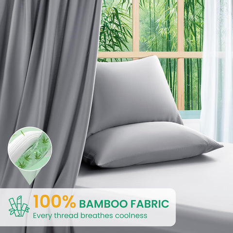SONORO KATE bamboo sheets showcase a sateen finish for luxurious, wrinkle-resistant comfort.