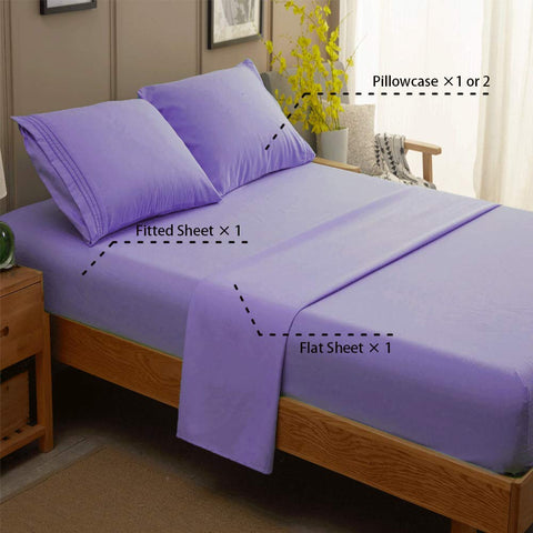 SONORO KATE bed sheet set fitted sheet with 16-inch pocket securely fits deep mattresses.