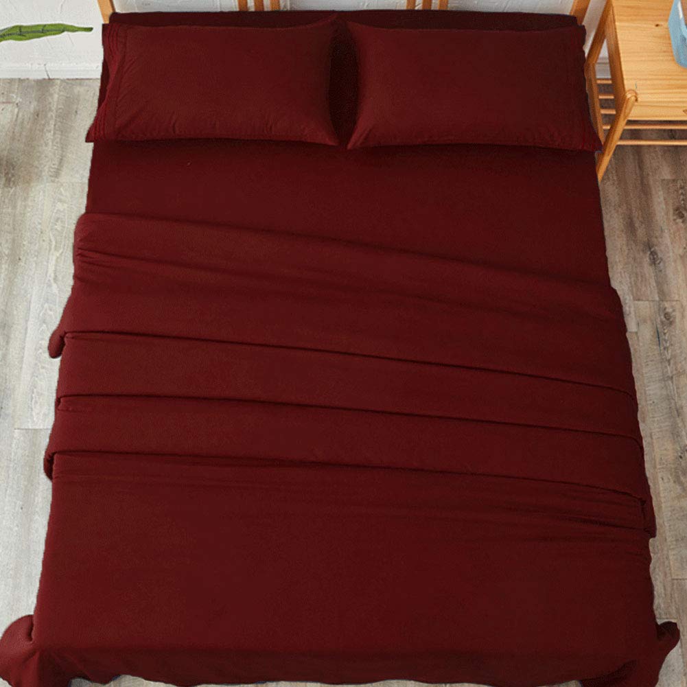SONORO KATE burgundy bedroom aesthetic showcasing premium sheet set