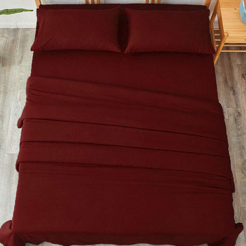 SONORO KATE burgundy bedroom aesthetic showcasing premium sheet set