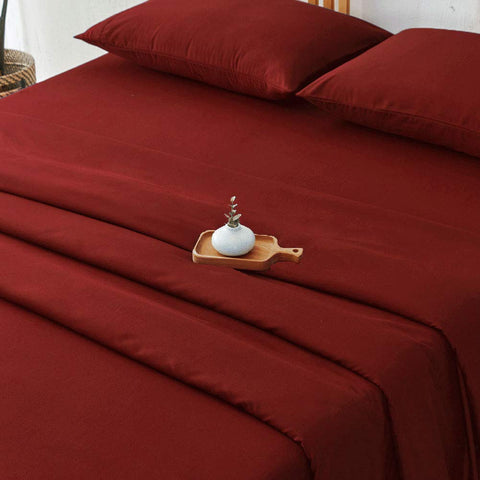 SONORO KATE burgundy pillowcases 20x30 offering soft microfiber comfort