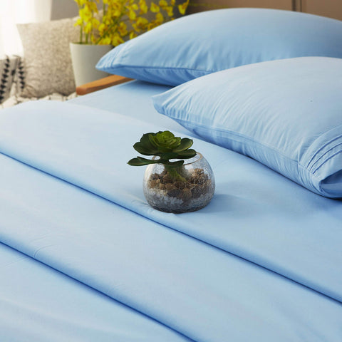 SONORO KATE deep-pocket sheets fit mattresses up to 16 inches for a snug surface
