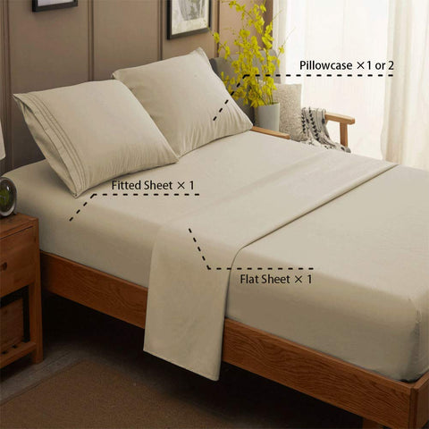 SONORO KATE embroidery-detail sheets add elegant style to the bedroom