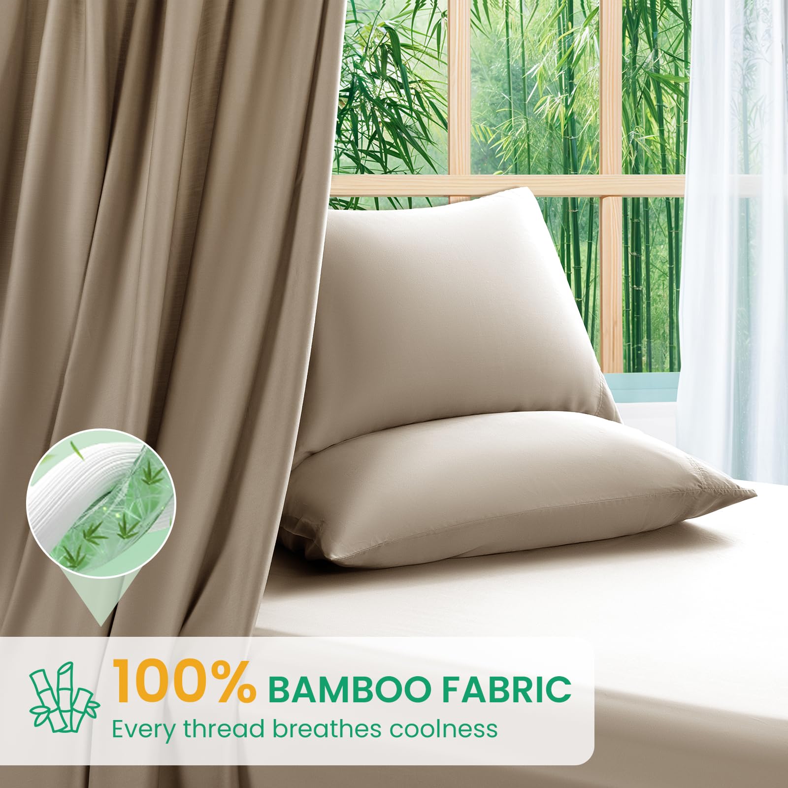 SONORO KATE queen fitted sheet with 16 inch deep pocket ensures secure sleep